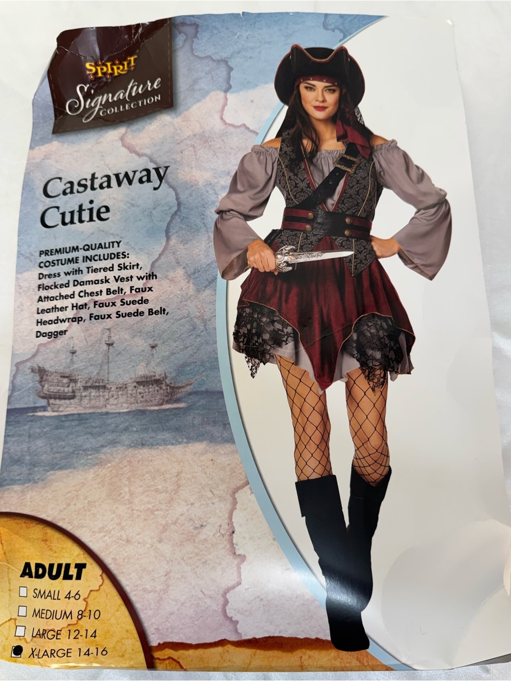 Spirit Castaway Cutie Signature Collection Pirate Dress Up Halloween Costume